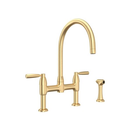 Rohl Holborn Bridge Kitchen Faucet With C-Spout And Side Spray U.4273LS-SEG-2
